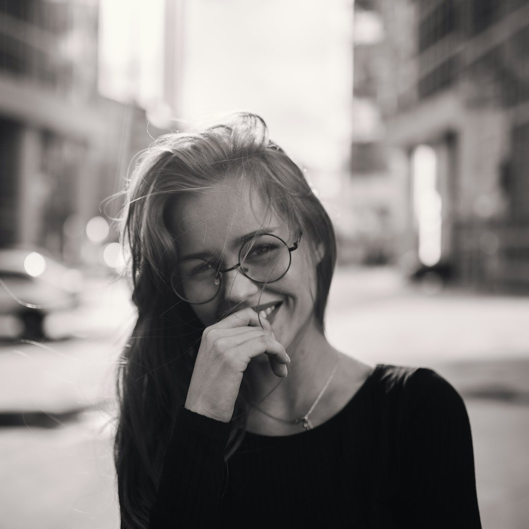 Portrait of a smiling woman public figure